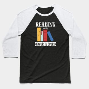 Book Lover T-Shirt Reading Is My Favorite Sport Reader Baseball T-Shirt